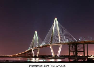 Cooper River Bridge Night Charleston South Stock Photo 1796351377 | Shutterstock