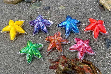 Glass Starfish hand made by Rubino Glass Inc. in Seattle Washington