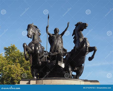 Boadicea statue in London stock photo. Image of monument - 271670732