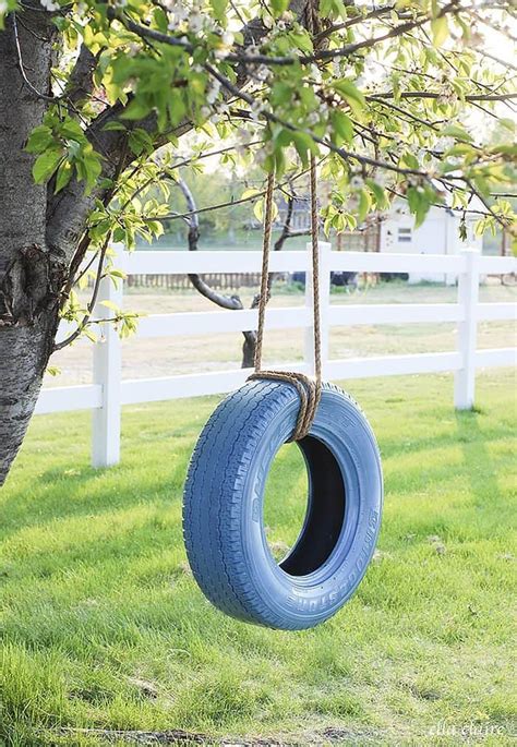 Homemade tire swing - WonderfulDIY.com