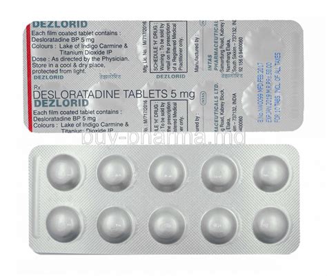 Buy Desloratadine (Dezlorid) 10'S Tablet Best Price Online