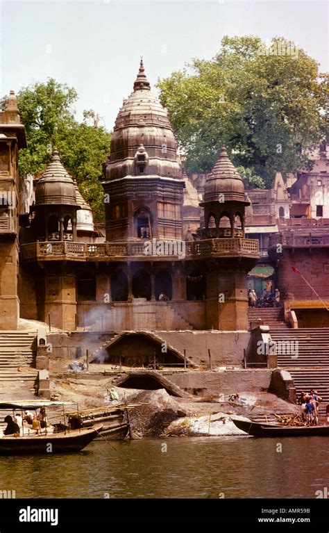 Benares BenariesVaranasi burning Ghat India Uttar Pradesh Asia Stock Photo - Alamy