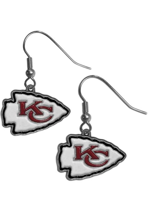 Kansas City Chiefs Dangle Earrings Womens Earrings - RED