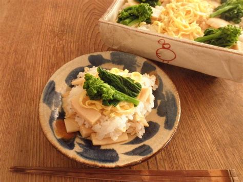 Bamboo Shoot and Nanohana Chirashizushi – KitchenNippon