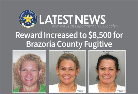 Reward Increased to $8,500 for Brazoria County Fugitive | Department of ...