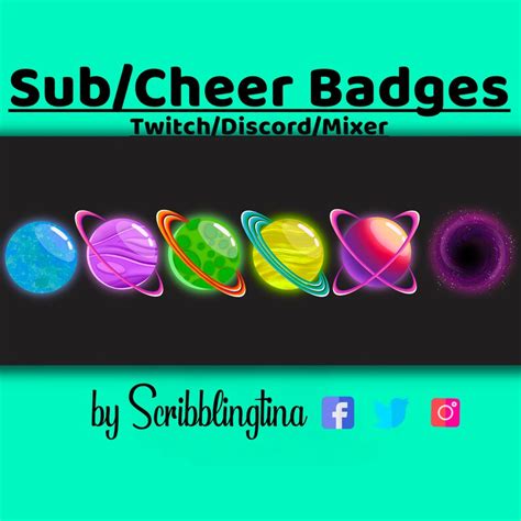 Sub Badges Twitch Sub Badges Twitch Badges Sub Badges Pack | Etsy