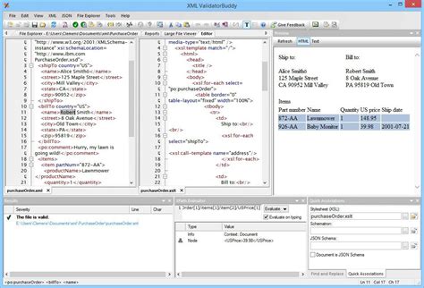 XML editor and validator tool