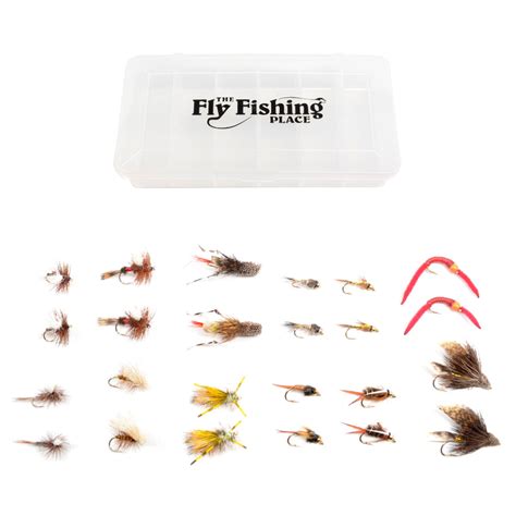 Trout Flies Assortment - 24 Flies for Trout Fly Fishing with Fly Box ...