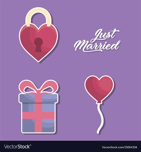 Just married design Royalty Free Vector Image - VectorStock