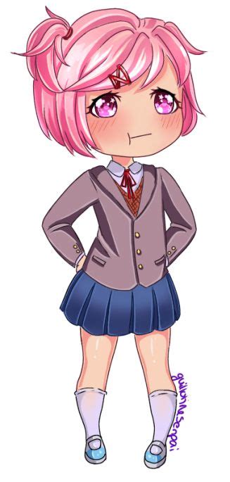 Natsuki Chibi [DDLC] by guillotinesenpai | Chibi, Literature club, Cute games