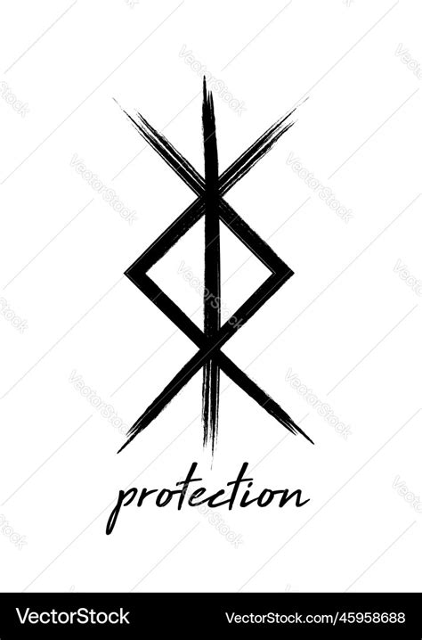 Norse symbol for protection nordic viking sign Vector Image