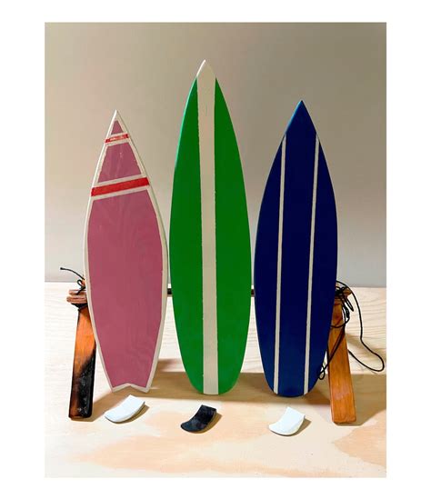 Wooden Mini Surfboard Decor Compositon - Etsy