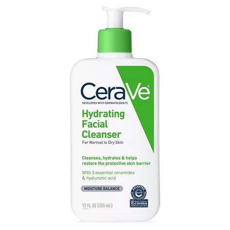 CeraVe - Hydrating Facial Cleanser - Normal to Dry Skin - 355 ml ...