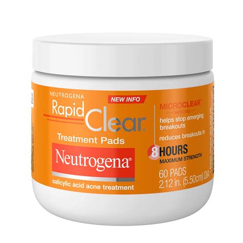 Neutrogena Rapid Clear Maximum Strength Acne Face Pads with 2% ...