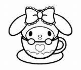 Adorable My Melody Printable coloring page  Download Print Or Color sketch template