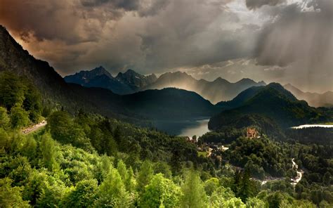 Neuschwanstein Castle Mountains And Forest Germany Wallpaper, HD City 4K Wallpapers, Images and ...