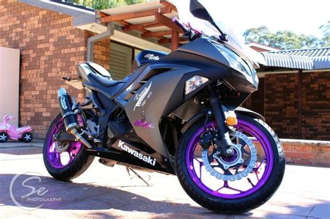 Kawasaki Ninja 300. Custom Bike in Black & Purple [saraaghelise ...