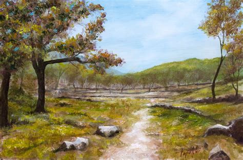 A Path through the Forest - Oil Painting - Fine Arts Gallery - Original fine Art Oil Paintings ...