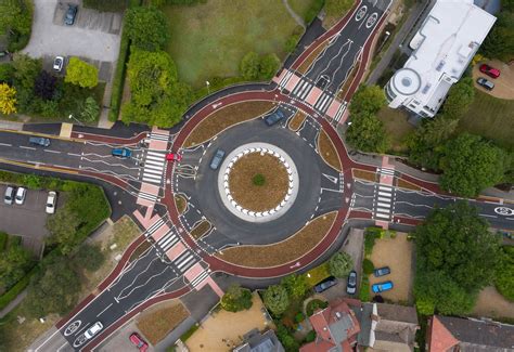 Aerial photos show Cambridge's brand new Dutch roundabout in action ...