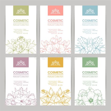 Vector Set of Templates Packaging Cosmetic Stock Vector - Illustration ...