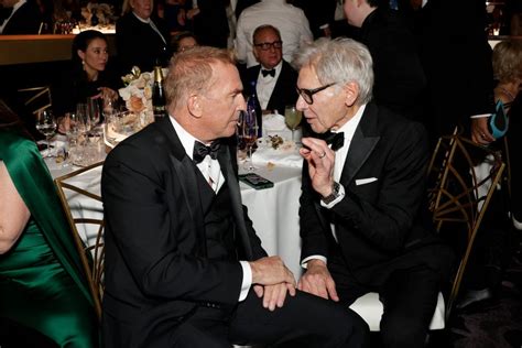 Kevin Costner and Harrison Ford Seen Together at the Golden Globes