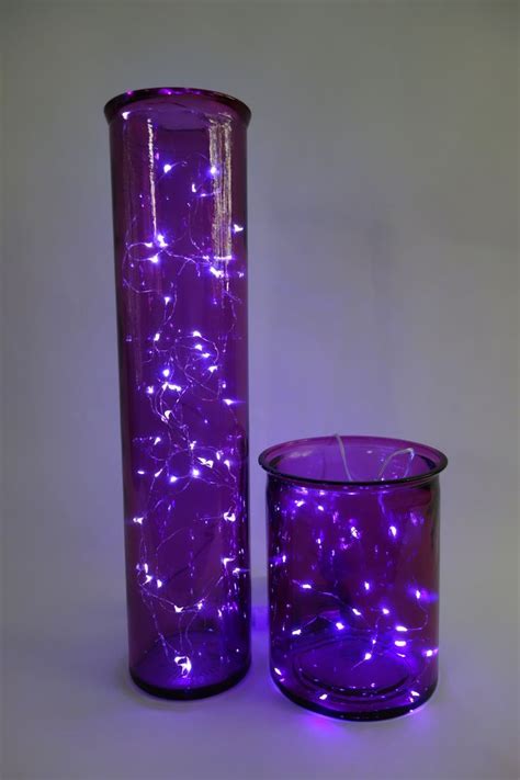 Selection of vases and bottles with fairy lights ideal for summer BBQ parties, xmas decoration ...