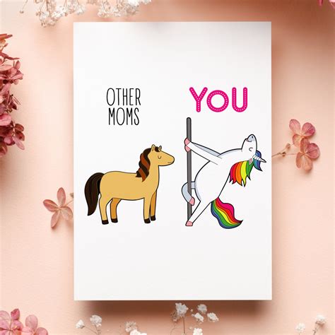 Mother Card Funny Mom Card Mom Gift Funny Mom Folding Card - Etsy