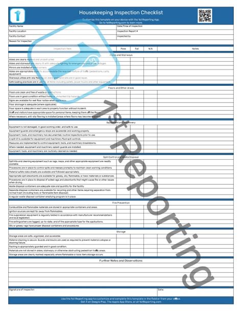 The Housekeeping Inspection Checklist (Downloadable PDF)