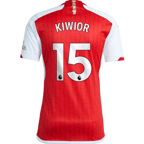 2023/24 adidas Jakub Kiwior Arsenal Home Jersey - SoccerPro