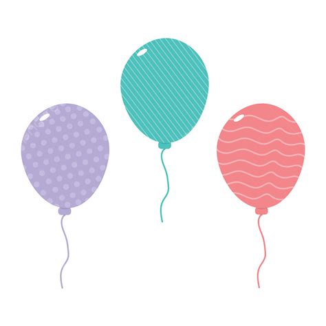 Pastel Balloons Vector Hd Images, Party Balloons With Pastel Color, Party, Balloon, Pastel Color ...