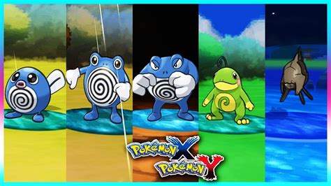 Pokemon X & Y - Poliwag,Poliwhirl,Poliwrath,Politoed & Relicanth Locations - YouTube