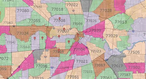 Printable Zip Code Map Houston Tx