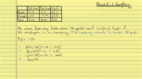 Stratified Random Sampling