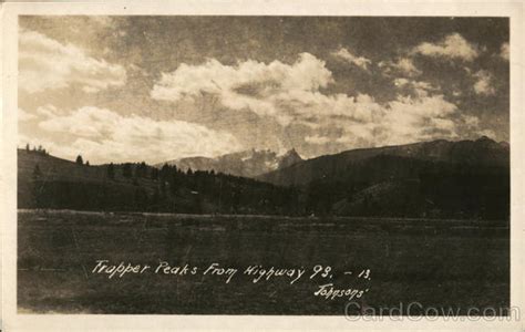 Trapper Peaks From Highway 93 Montana Postcard