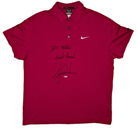 Tiger Woods' Sunday Red Masters Shirt Sells For Huge Sum At Auction ...