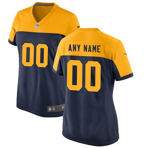 Green Bay Packers Nike Women's Custom Throwback Jersey - Navy