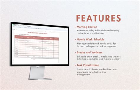 Work From Home Daily Schedule Template in Google Docs, Google Sheets, Excel, Pages, Word ...