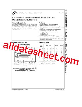 74153 Datasheet(PDF) - National Semiconductor (TI)