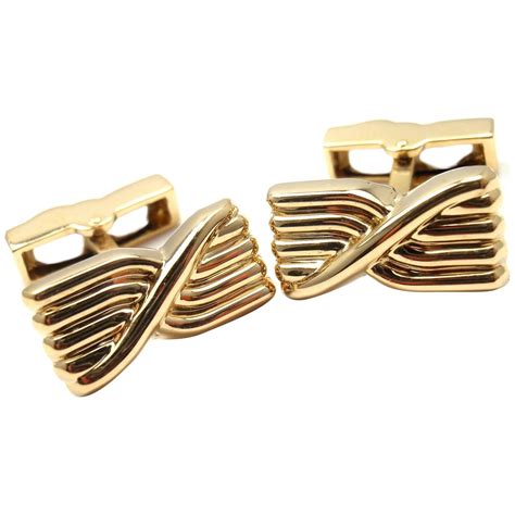 Tiffany and Co. Atlas Gold Cufflinks For Sale at 1stDibs | tiffany atlas cufflinks, atlas design ...