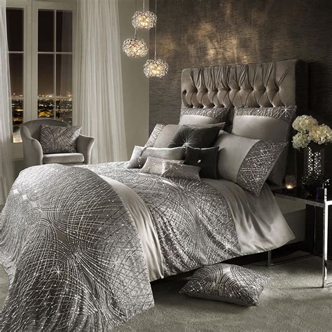 Esta Silver Bed Linen | Silver bedroom, Luxurious bedrooms, Bed linens luxury