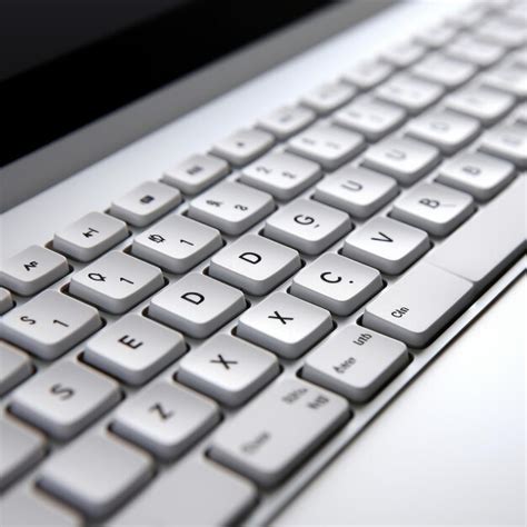 Premium AI Image | Close Up Of Laptop Keyboard With White Background