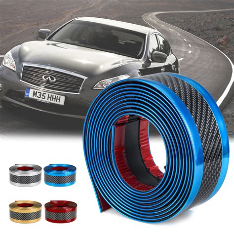 Car Stickers Carbon Fiber Blue Rubber Door Sill Protector Edge Guard Strip 5CM*3M – Alexnld.com