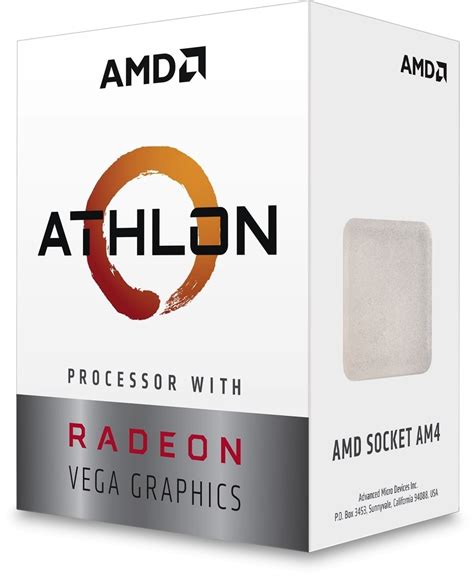 Athlon 200GE 3.4GHz 35W 2C/4T AM4 APU with Radeon Vega 3 Graphics