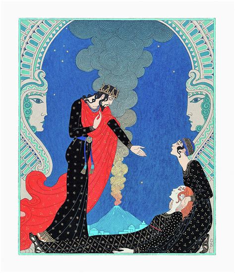 Empedocles and Panthea - Digital Remastered Edition Painting by George Barbier - Pixels