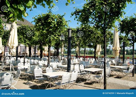 German beer garden stock image. Image of venue, tables - 5374259