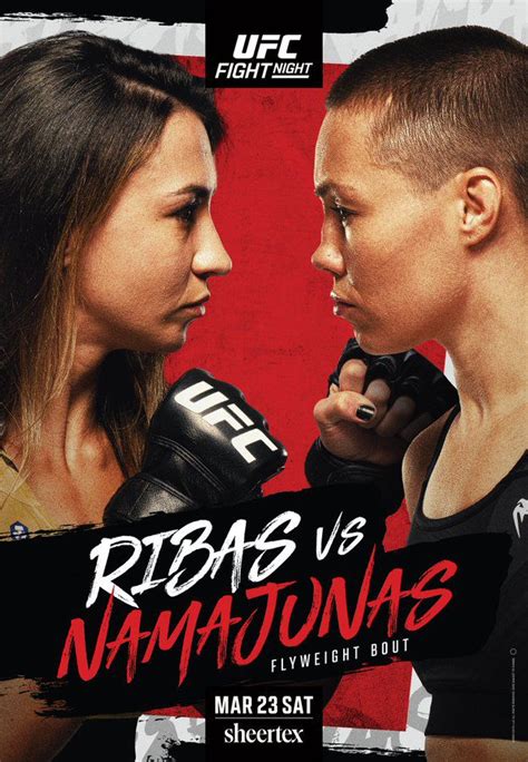 Ladies first! UFC Vegas 89 poster drops for ‘Ribas vs Namajunas’ on ...