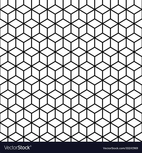 Cubes black and white seamless pattern Royalty Free Vector