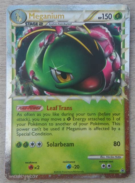 2010 Pokemon Trading Card Meganium Hologram HGSS08 Promo | Pokemon trading card, Cool pokemon ...