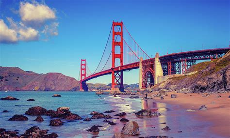 Golden Gate Bridge Seen From Baker Beach by Moreiso