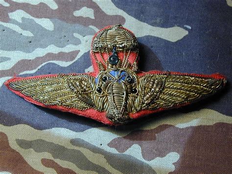 Thailand Army Special Forces Basic Airborne Parachutist jump wings Gold Bullion | #1872235499